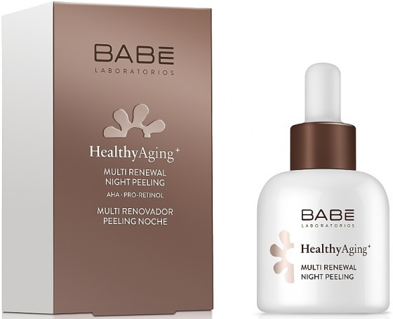 Babe Laboratorios Healthy Aging Multi Renewal Night Peeling - Мульти-обновляющий пилинг с AHA-кислотами и ретинолом