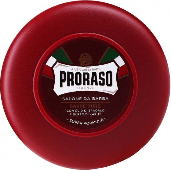 Proraso Red Line Emollient Soap - Мыло с экстрактом карите и сандаловым маслом для бритья жесткой щетины - 1