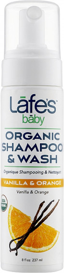 Lafe's Baby Organic Foaming Shampoo - Органическая пена-шампунь "Ваниль и Апельсин"