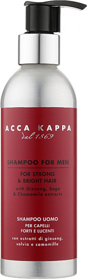 Acca Kappa Shampoo For Men For Strong & Bright Hair - Мужской шампунь для сильных и светлых волос