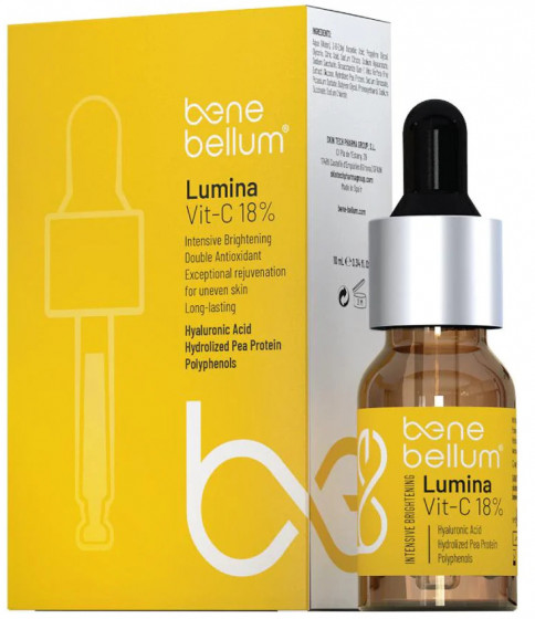 Skin Tech Bene Bellum Lumina Vit-C 18% - Антивозрастная сыворотка с выраженным антиоксидантным, осветляющим и увлажняющим действием