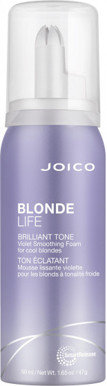 Joico Blonde Life Brilliant Tone Violet Foam Smoothing Foam - Фиолетовый разглаживающий мусс для сохранения яркости блонда