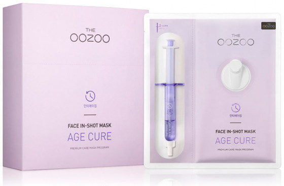 The Oozoo Face In-Shot Mask Age Cure - Тканевая антивозрастная маска с шприцом-активатором - 2