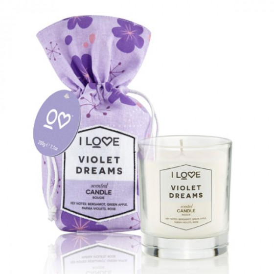 I Love Violet Dreams Candle - Ароматическая свеча "Фиалка" - 4