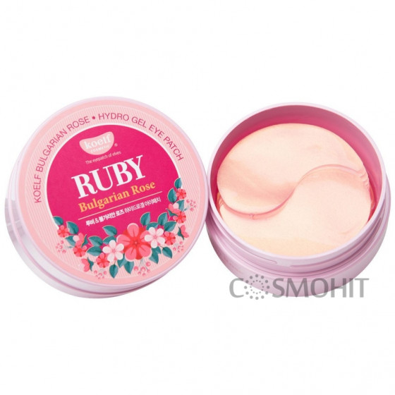 Petitfee & Koelf Ruby&Bulgarian Rose Eye Patch - Гидрогелевые патчи для глаз с рубином и болгарской розой - 1