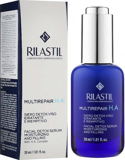 Rilastil Multirepair Facial Detox Serum - Антиоксидантная восстанавливающая сыворотка для лица с эффектом лифтинга - 1