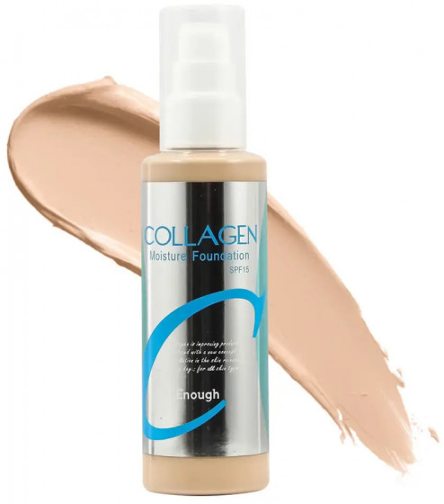 Enough Collagen Moisture Foundation SPF15 - Увлажняющая тональная основа для лица с коллагеном - 1