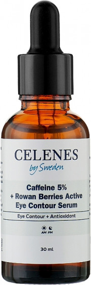 Celenes Caffeine 5% + Rowan Berries Active Eye Contour Serum - Активная сыворотка для кожи вокруг глаз