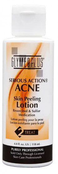 GlyMed Plus Serious Action Skin Peeling Lotion - Пиллинг-лосьон с серой и резорцином для лечения акне