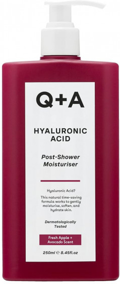 Q+A Hyaluronic Acid Post-Shower Moisturiser - Средство с гиалуроновой кислотой для интенсивного увлажнения тела