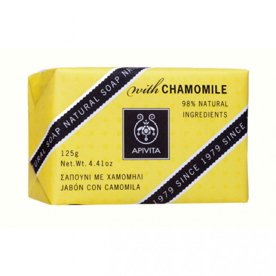 Apivita natural soap with chamomile - Натуральное мыло с ромашкой - 1