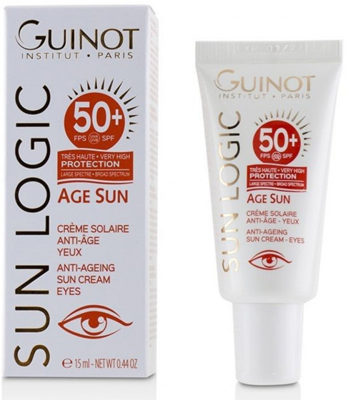 Guinot Age Sun Anti-Ageing Sun Cream Eyes SPF50+ - Антивозрастной крем от солнца для кожи вокруг глаз - 2