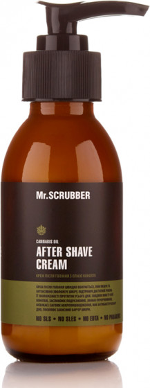 Mr.Scrubber Man After Shave Cream - Крем после бритья с маслом конопли