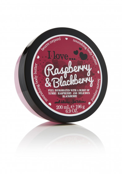 I Love Raspberry & Blackberry Body Butter - Масло для тела "Малина и Ежевика" - 1