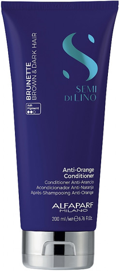 Alfaparf Milano Semi Di Lino Brunette Anti-Orange Conditioner - Кондиционер для нейтрализации рыжего подтона для каштановых волос