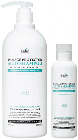 La'dor Damage Protector Acid Shampoo, pH 4.5 - Защитный шампунь для поврежденных и сухих волос - 1