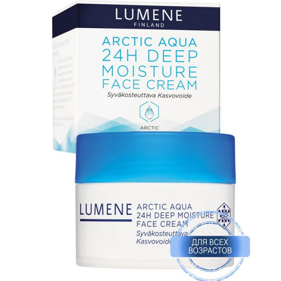 Lumene Arctic Aqua 24h Deep Moisture Face Cream - Крем увлажняющий 24 часа для нормальной и сухой кожи