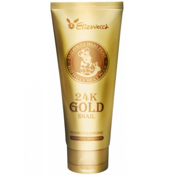 Elizavecca 24K Gold Snail Cleansing Foam - Пенка для умывания с экстрактом слизи улитки и золотом