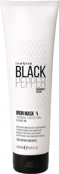 Inebrya Black Pepper Iron Mask - Укрепляющая несмываемая маска для непослушных волос