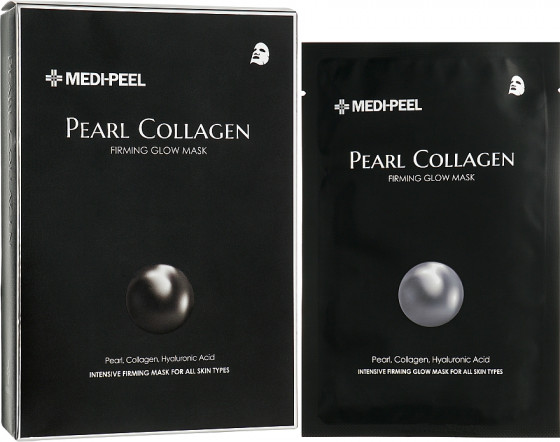 Medi Peel Pearl Collagen Firming Glow Mask - Разглаживающая маска для лица с жемчугом и коллагеном