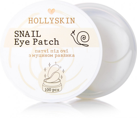 Hollyskin Snail Eye Patch - Тканевые патчи под глаза с муцином улитки