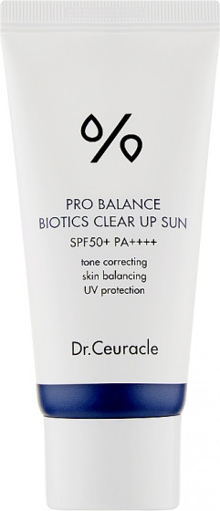 Dr.Ceuracle Pro Balance Biotics Clear Up Sun SPF50+ PA++++ - Солнцезащитный осветляющий крем с пробиотиками