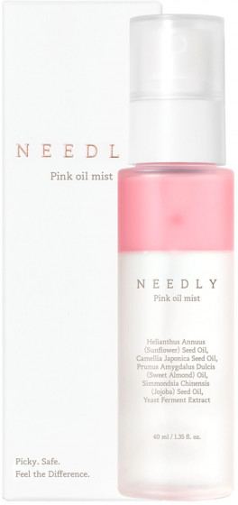 Needly Pink Oil Mist - Двухфазная увлажняющая сыворотка-спрей для лица - 1