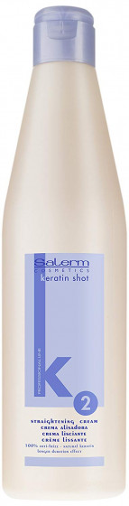 Salerm Keratin Shot Crema Alisadora - Термоактивный кератиновый выпрямляющий крем