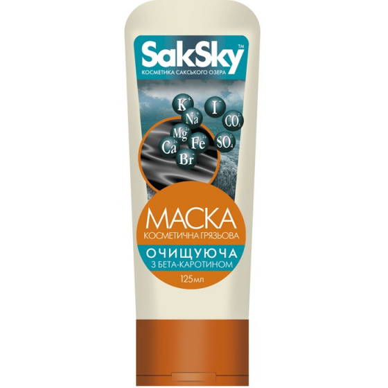 SakSky - Маска косметическая грязевая Очищающая с бета-каротином 