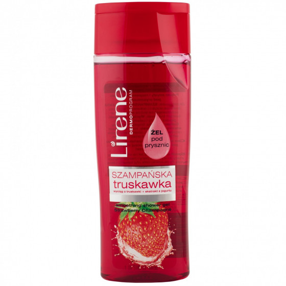 Lirene Smoothing Shower Gel Strawberry Champagne - Гель для душа разглаживающий «Сладкая клубника»