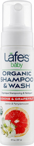 Lafe's Baby Organic Foaming Shampoo - Органическая пена-шампунь "Жасмин и Грейпфрут"