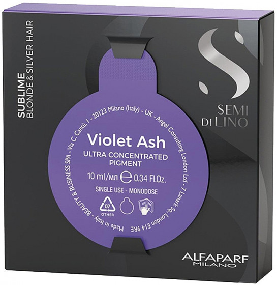 Alfaparf Semi Di Lino Sublime Ultra Concentrated Pigment Violet Ash - Пигмент-уход для светлых волос