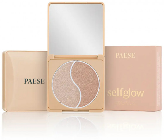 Paese Selfglow Highlighter Ultra Pallet - Компактная хайлайтер палитра 2 в 1