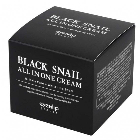 Eyenlip Black Snail All In One Cream - Крем для лица с муцином черной улитки - 1