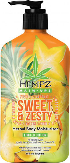 Hempz Mash-Ups Sweet & Zesty Herbal Body Moisturizer - Молочко для тела "Ананас-Дыня-Юзу-Карамболь"