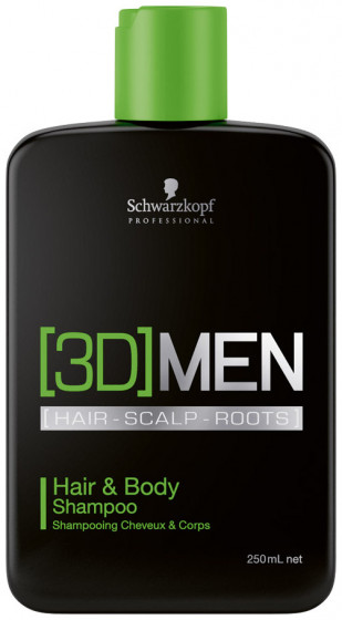 Schwarzkopf Professional 3D Men Hair & Body Shampoo - Шампунь для волос и тела