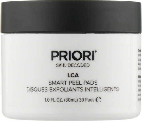 Priori LCA Smart Peel Pads - Смарт пады для идеальной шлифовки лица с молочной кислотой - 1