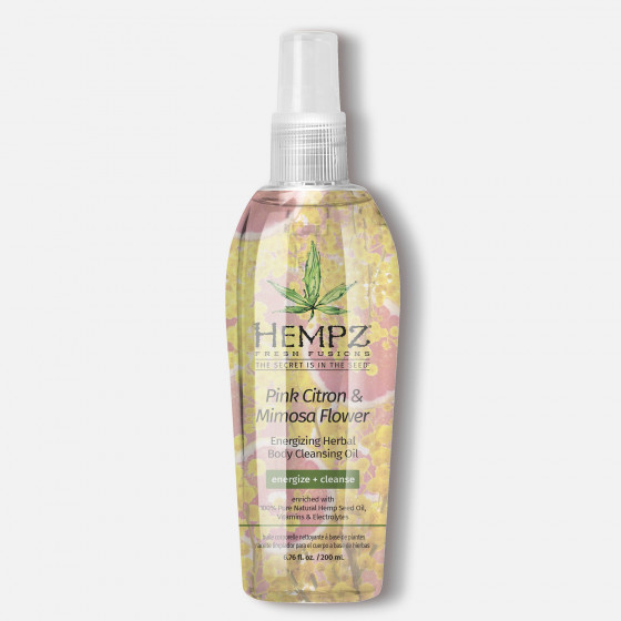 Hempz Fresh Fusions Pink Citron & Mimosa Flower Energizing Herbal Body Cleansing Oil - Очищающее масло для душа "Розовый лимон-Мимоза" - 1