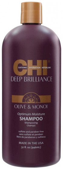 CHI Deep Brilliance Olive & Monoi Optimum Moisture Shampoo - Увлажняющий шампунь