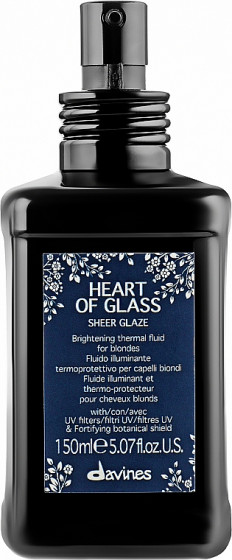 Davines Heart Of Glass Sheer Glaze - Термозащитный флюид для придания блеска светлым оттенкам волос