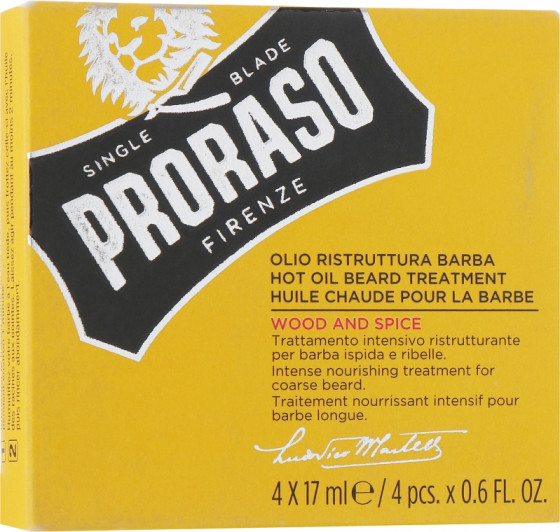 Proraso Wood and Spice Hot Oil Beard Treatment - Разогревающее масло для бороды - 1