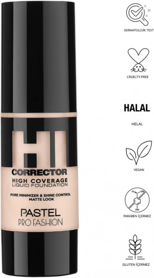 Pastel Hi Corrector High Coverage Liquid Foundation - Тональная основа - 2