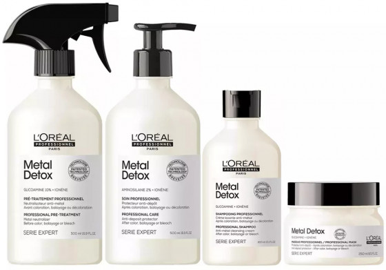 L'Oreal Professionnel Serie Expert Metal Detox Shampoo - Шампунь для предотвращения металлических накоплений в волосах после окрашивания и осветления - 4