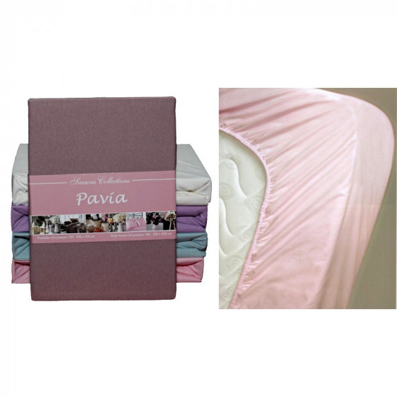 Pavia Простынь трикотажная на резинке (90-100x200) PAVIA PINK (PEMBE) светло-розовый