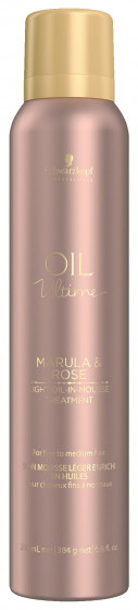 Schwarzkopf Professional Oil Ultime Marula & Rose Light Oil-in-Mousse Treatment - Маска для тонких и нормальных волос с маслом марулы и розы