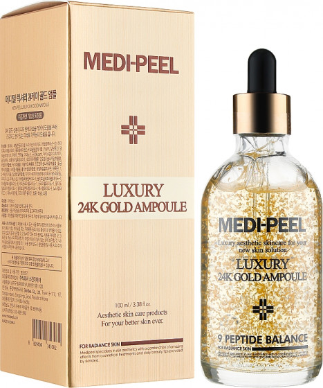 Medi Peel Luxury 24K Gold Ampoule - Сыворотка для лица с золотом для эластичности кожи - 1