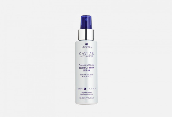 Alterna Caviar Anti-Aging Professional Styling Perfect Iron Spray - Термозащитный увлажняющий спрей для выпрямления волос с экстрактом черной икры - 1