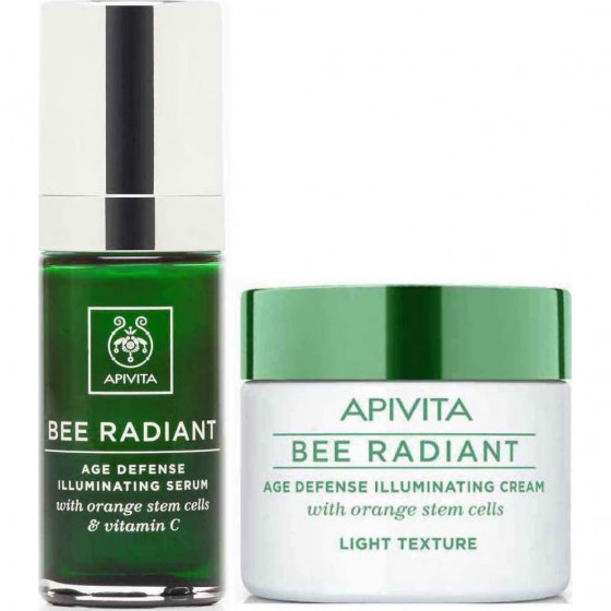 Apivita Bee Radiant Age Defense Illuminating Serum - Сыворотка для сияния и защиты кожи от преждевременного старения со стволовыми клетками апельсина - 2