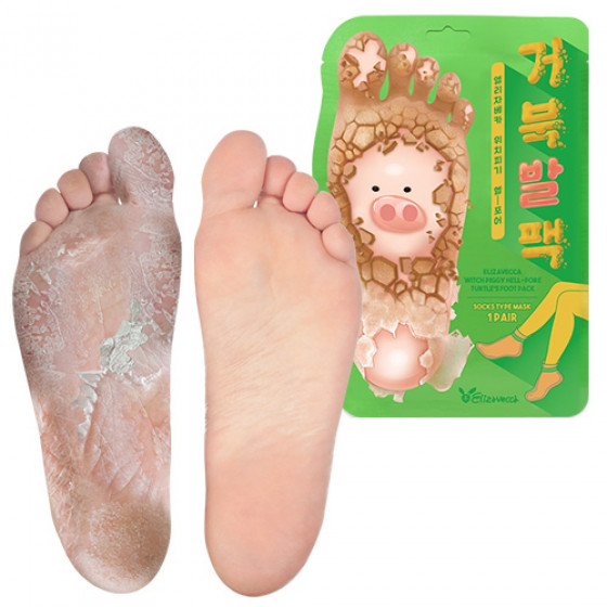 Elizavecca Witch Piggy Hell-Pore Turtles Foot Pack - Отшелушивающие пилинг-носочки для ног - 2