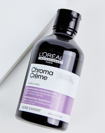 L'Oreal Professionnel Serie Expert Chroma Creme Purple Dyes Professional Shampoo - Шампунь для нейтрализации желтых оттенков волос цвета блонд - 2